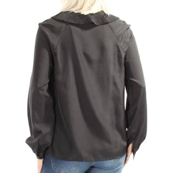 GUESS Darla Tie Neck V-Neck Blouse Sz Small - Picture 2 of 6